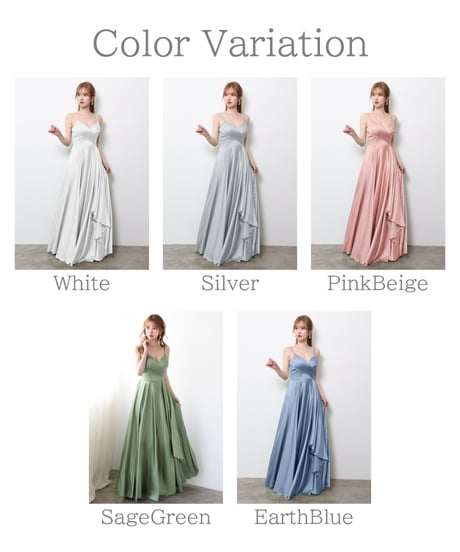 【JEAN MACLEAN】キャミ/サテン/LongDress【61174】