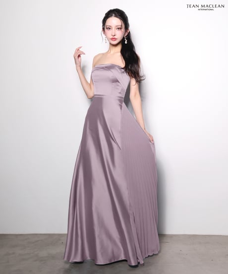 【JEAN MACLEAN】サテン/ベア/プリーツ/LongDress【61120】