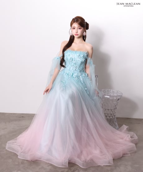 【JEAN MACLEAN】ベアトップ/モチーフレース/グラデーション/姫/Dress【61095】