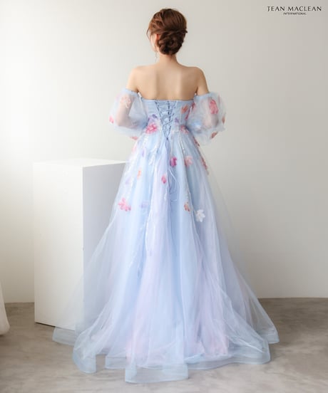 【JEAN MACLEAN】ネット/刺繡/姫/スリーブ付き/LongDress【61065】