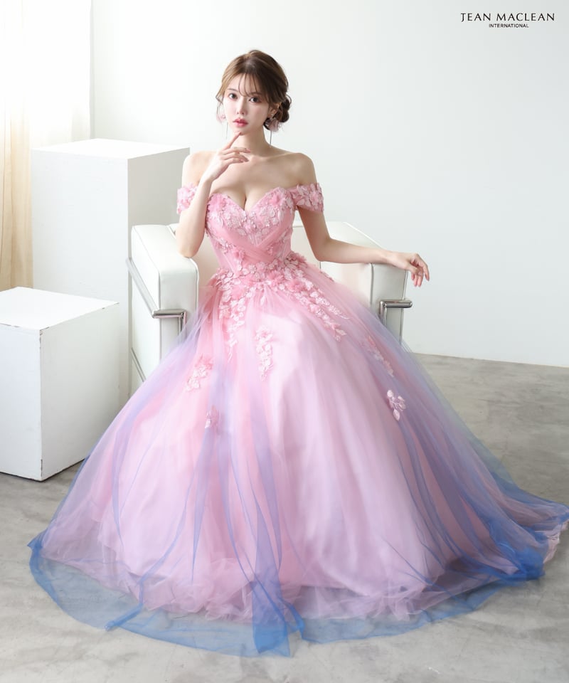 JEAN MACLEAN】オフショル/グラデーション/姫/LongDress【51954】