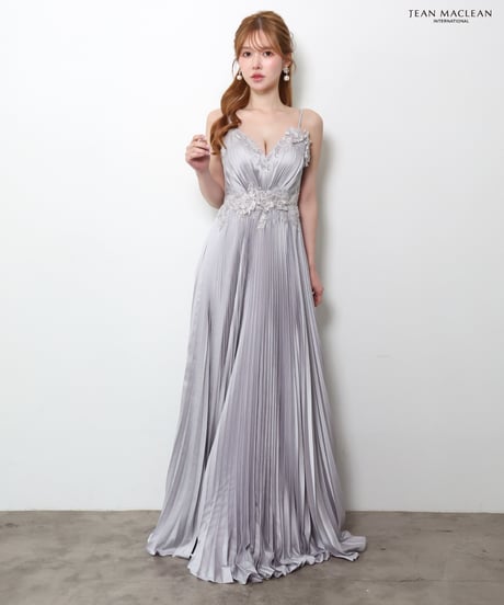 【JEAN MACLEAN】サテン/プリーツスカート/LongDress【61148】