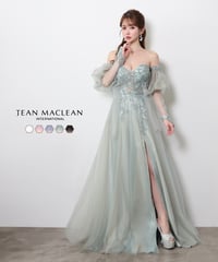 【JEAN MACLEAN】ベアトップ/モチーフレース/姫/スリーブ付き/LongDress【61123】