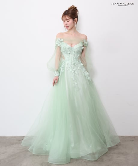 【JEAN MACLEAN】ベア/プリンセス/スリーブ付き/レース/LongDress【61177】