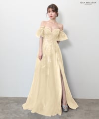 【JEAN MACLEAN】ベア/プリンセス/パフスリーブ付き/レース/LongDress【61150-1】