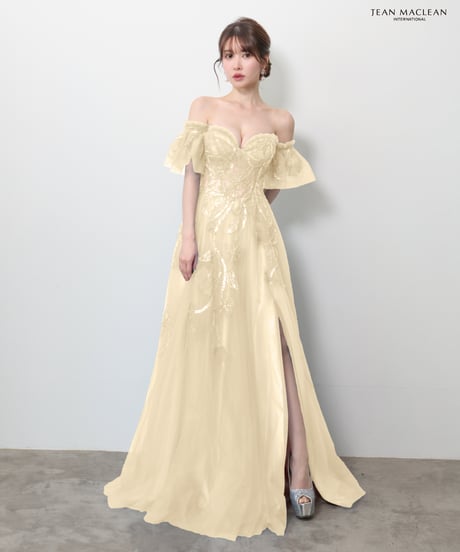 【JEAN MACLEAN】ベア/プリンセス/パフスリーブ付き/レース/LongDress【61150】