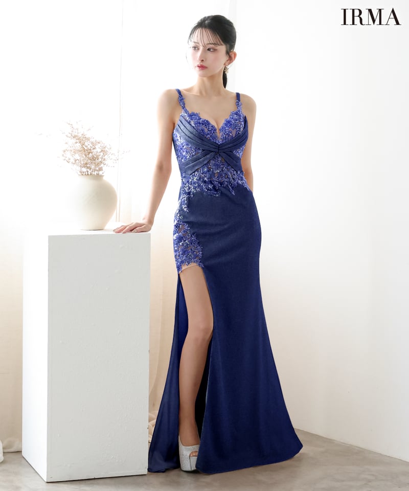 IRMA】ラメニット/刺繡/スリット入り/LongDress【51923】 | IRMA 公