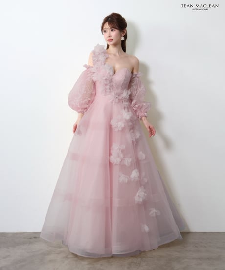 【JEAN MACLEAN】ベア/プリンセス/パフスリーブ付き/レース/LongDress【61151】