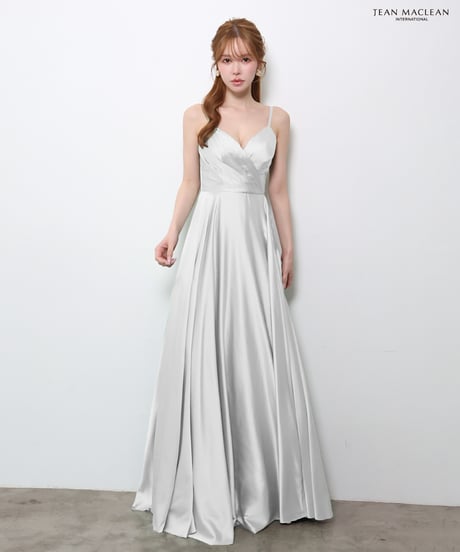 【JEAN MACLEAN】サテン/スリット入り/LongDress【61146】