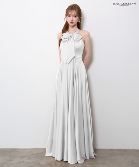 【JEAN MACLEAN】サテン/リボン付き/LongDress【61147】