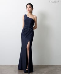 【JEAN MACLEAN】ラメニット/ワンショルダー/スリット入り/LongDress【51947-4】