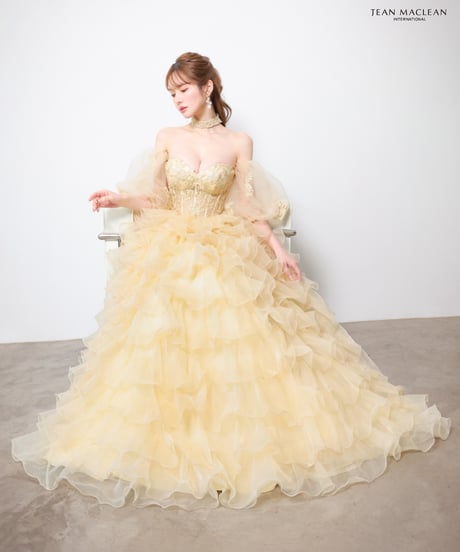 【JEAN MACLEAN】ベア/プリンセス/スリーブ付き/レース/LongDress【61178】