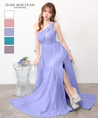 【JEAN MACLEAN】ワンショル/シフォン/プリーツ/LongDress【61201】