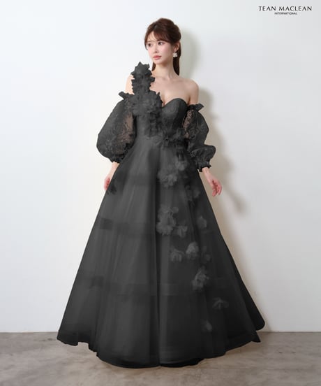 【JEAN MACLEAN】ベア/プリンセス/パフスリーブ付き/レース/LongDress【61151】