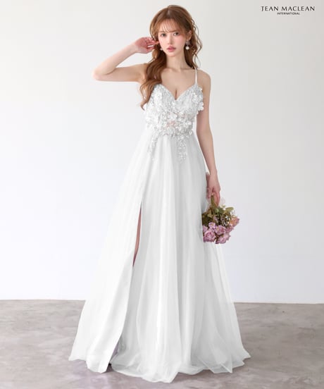 【JEAN MACLEAN】3Dフラワーレース/ネット/LongDress【61203】