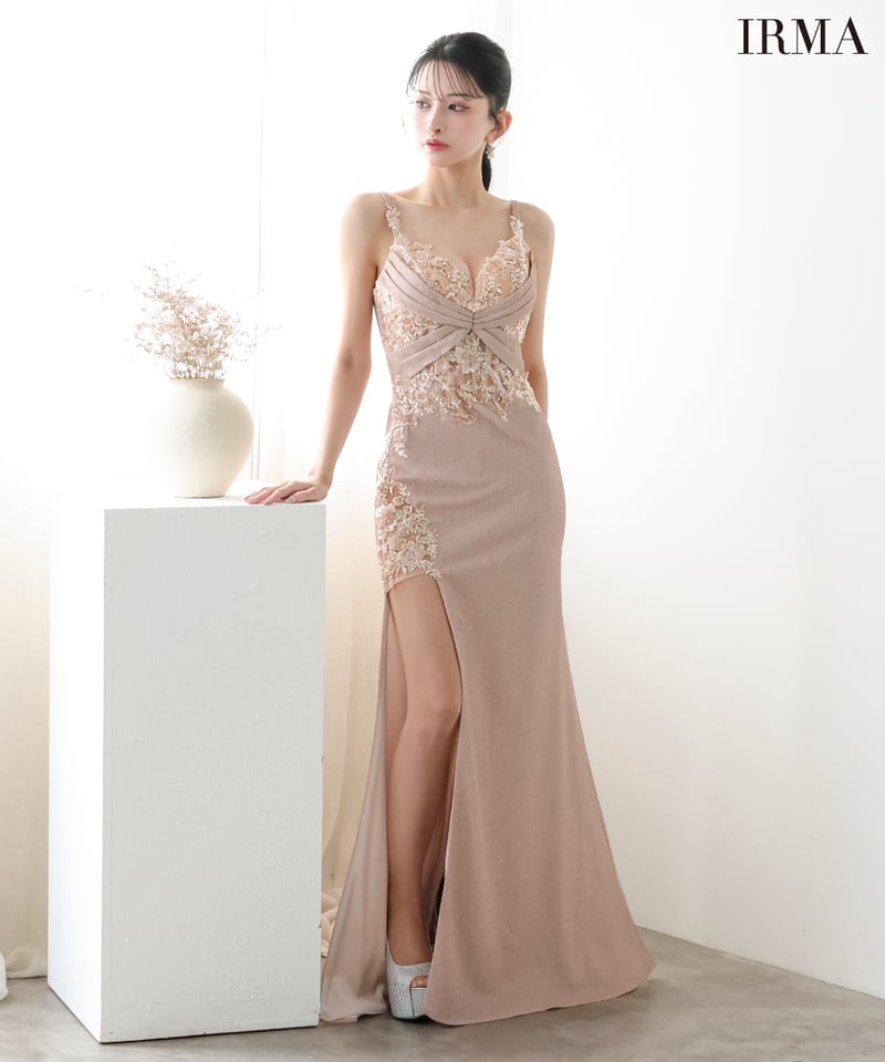 IRMA】ラメニット/刺繡/スリット入り/LongDress【51923】 | IRMA 公