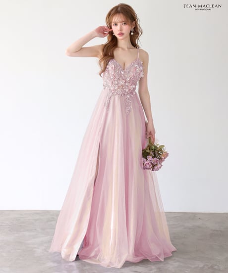 【JEAN MACLEAN】3Dフラワーレース/ネット/LongDress【61203】
