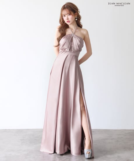 【JEAN MACLEAN】ホルター/サテン/LongDress【61200】