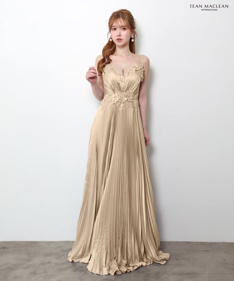 【JEAN MACLEAN】サテン/プリーツスカート/LongDress【61148】