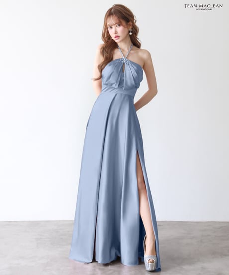 【JEAN MACLEAN】ホルター/サテン/LongDress【61200】