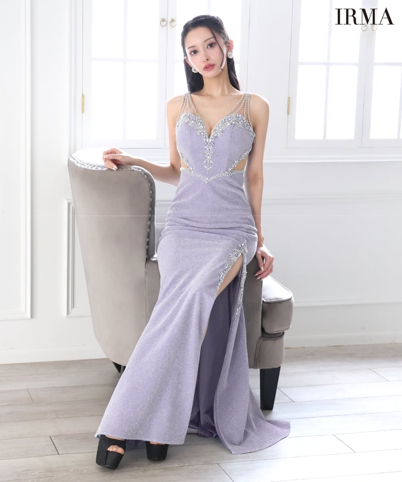 IRMA】ラメニット/刺繡/スリット入り/LongDress【51901】 | IRMA 公