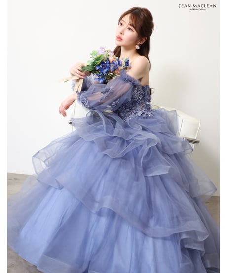 【JEAN MACLEAN】ベアトップ/モチーフレース/姫/スリーブ付き/LongDress【61096】