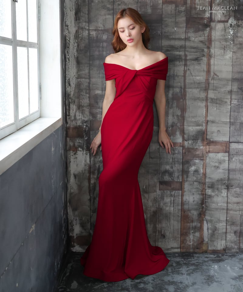 JEAN MACLEAN】ラメニット/オフショル/LongDress【41649】 | IR