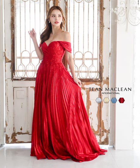 定価36900円 IRMA 赤オフショルロングドレス