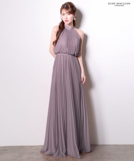 【JEAN MACLEAN】シフォンプリーツ/ホルター/LongDress【61175】