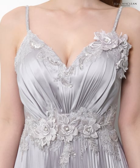 【JEAN MACLEAN】サテン/プリーツスカート/LongDress【61148】