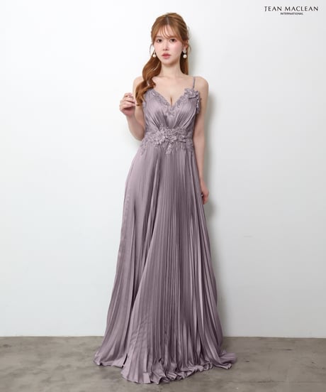 【JEAN MACLEAN】サテン/プリーツスカート/LongDress【61148】