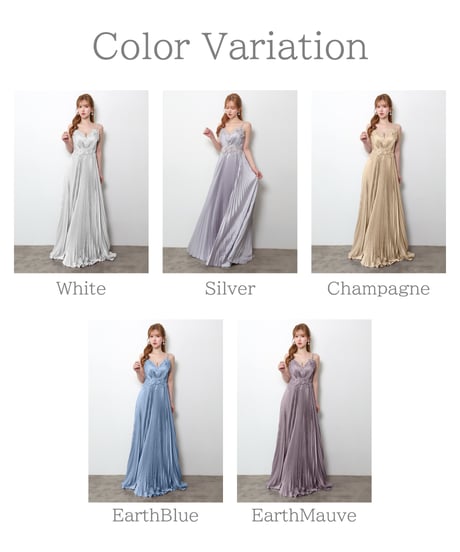 【JEAN MACLEAN】サテン/プリーツスカート/LongDress【61148】