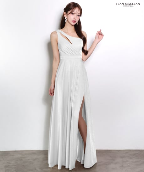 【JEAN MACLEAN】ワンショルダー/シャイニーサテン/LongDress【61173】