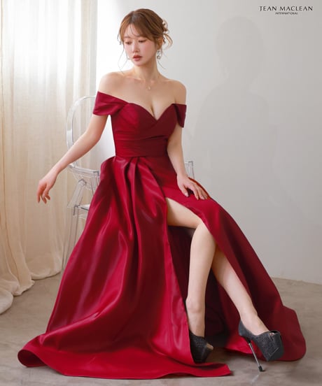 【JEAN MACLEAN】オフショル/ワンカラー/LongDress【61265】