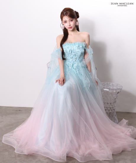 【JEAN MACLEAN】ベアトップ/モチーフレース/グラデーション/姫/Dress【61095】