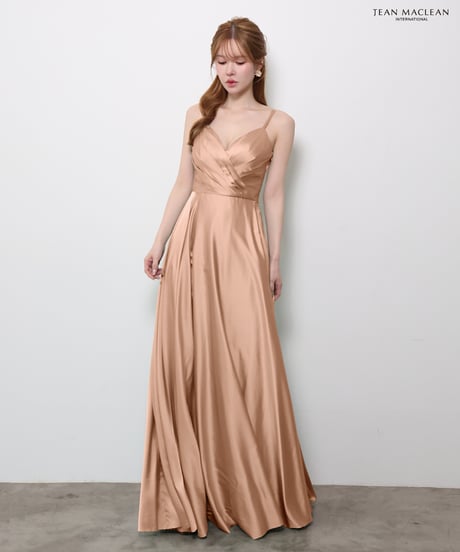 【JEAN MACLEAN】サテン/スリット入り/LongDress【61146】