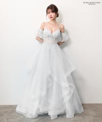 【JEAN MACLEAN】シアー/キャミ/パフスリーブ付き/姫Dress【61036】