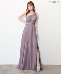 【JEAN MACLEAN】ワンショル/シフォン/プリーツ/LongDress【61201】
