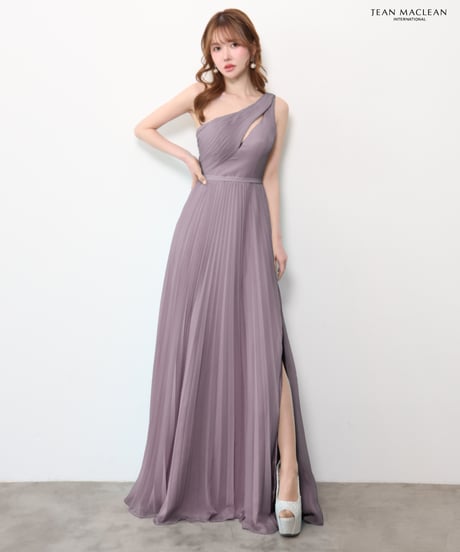 【JEAN MACLEAN】ワンショル/シフォン/プリーツ/LongDress【61201】