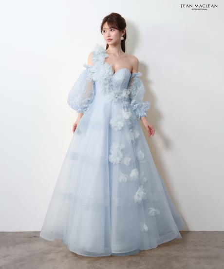 【JEAN MACLEAN】ベア/プリンセス/パフスリーブ付き/レース/LongDress【61151】