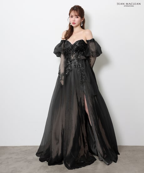 【JEAN MACLEAN】ベアトップ/モチーフレース/姫/スリーブ付き/LongDress【61123】