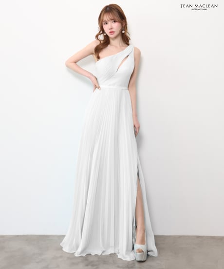 【JEAN MACLEAN】ワンショル/シフォン/プリーツ/LongDress【61201】