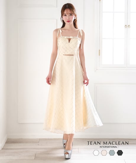 JEAN MACLEAN 花柄ロングワンピース 白 JEAN MACLEAN 花柄ロングワンピース 白 【公式通販】