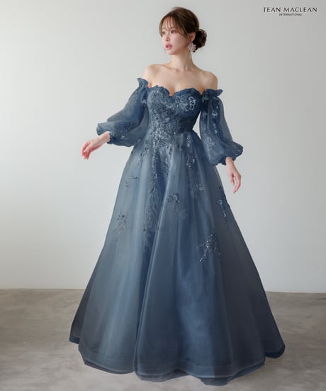【JEAN MACLEAN】ネット/刺繡/姫/スリーブ付き/LongDress【51955】