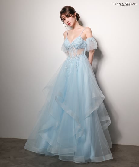 【JEAN MACLEAN】シアー/キャミ/パフスリーブ付き/姫Dress【61036】