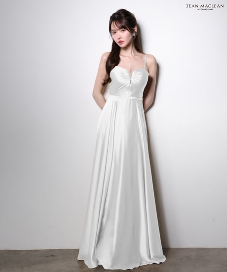 【JEAN MACLEAN】サテン/フロントZIP/LongDress【51002-2】