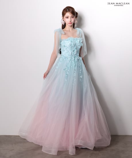 【JEAN MACLEAN】ベアトップ/モチーフレース/グラデーション/姫/Dress【61095】