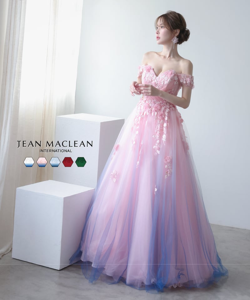 JEAN MACLEAN】オフショル/グラデーション/姫/LongDress【51954】