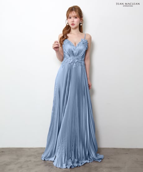【JEAN MACLEAN】サテン/プリーツスカート/LongDress【61148】