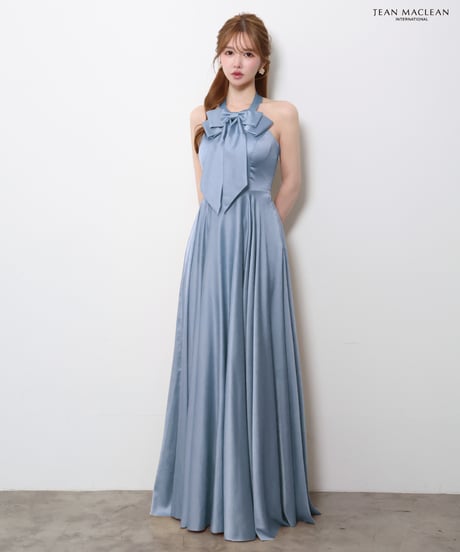 【JEAN MACLEAN】サテン/リボン付き/LongDress【61147】